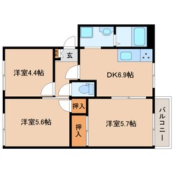 三郷駅 徒歩10分 1階の物件間取画像